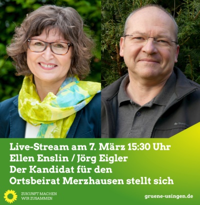 Live-Stream: Der Kandidat für den Ortsbeirat Merzhausen stellt sich @ Online, ein direkter Link befindet sich unten, unter dem Text zur Veranstaltung!